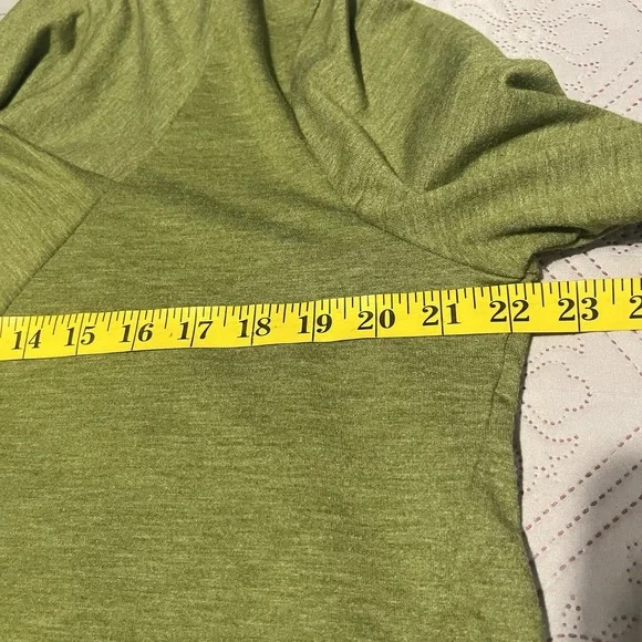 Logo Lounge Women's Green Tunic Top Long Sleeve Pockets Cowl Neck Blouse Size M - Picture 4 of 5